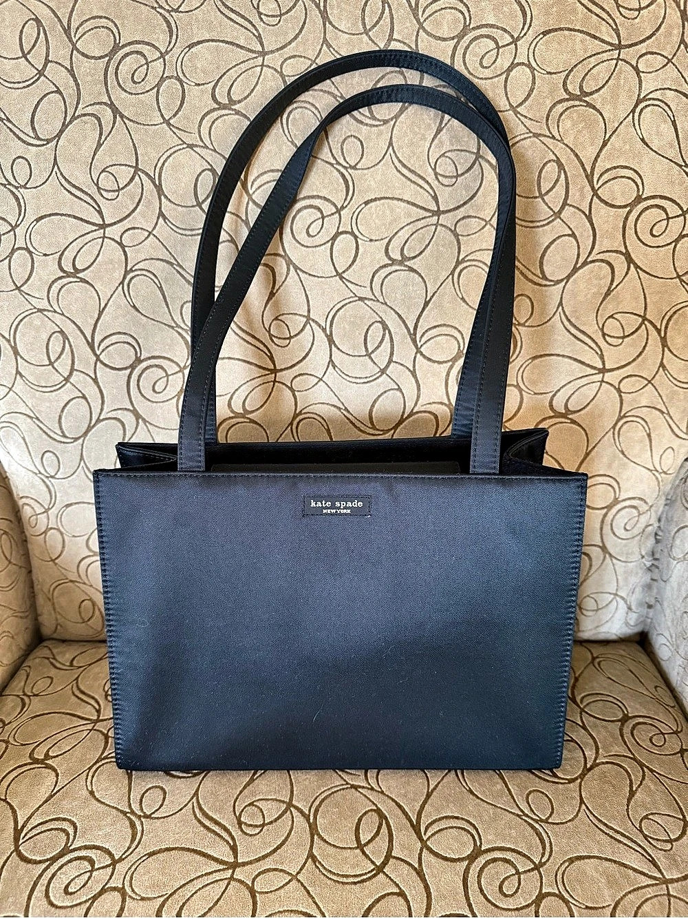 Vintage Kate Spade Sam Bag Black Nylon Tote Y2K Early 2000s Near Mint